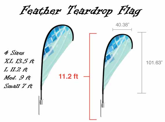 Custom Teardrop Feather Flags