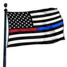 Thin red and blue line flag